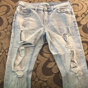 PacSun Light Wash Ripped Boyfriend Jeans